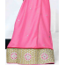 Awesome Broad Bordered Pink Colored Saree